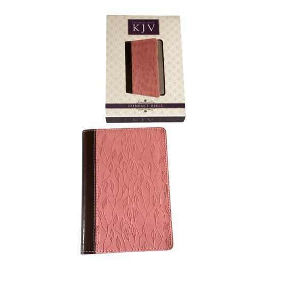 KJV Compact Bible Pink NIB 6" Ribbon Marker, Faux Leather - Picture 3 of 5